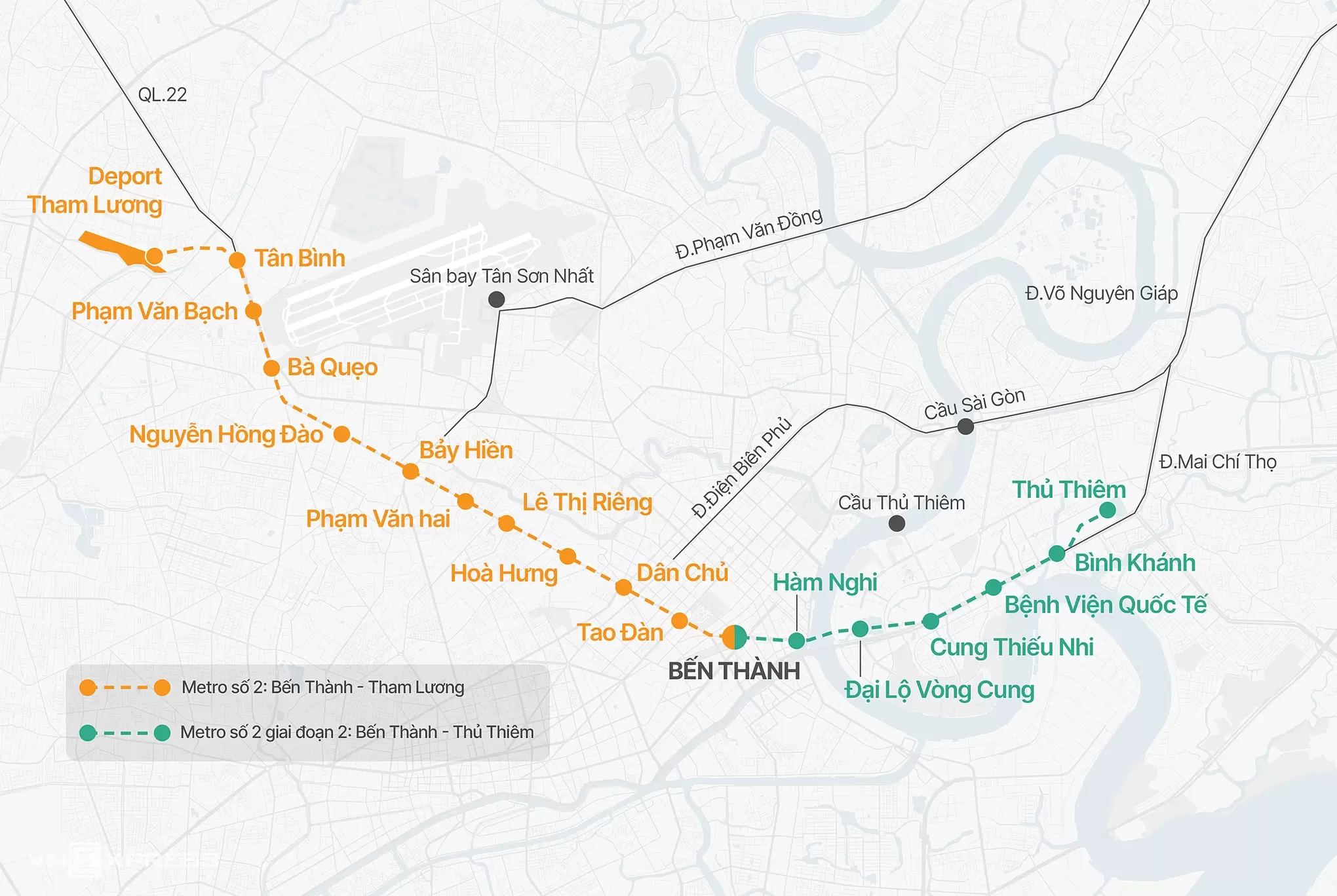 TP HCM tính nối metro số 2 đến Khu đô thị Tây Bắc