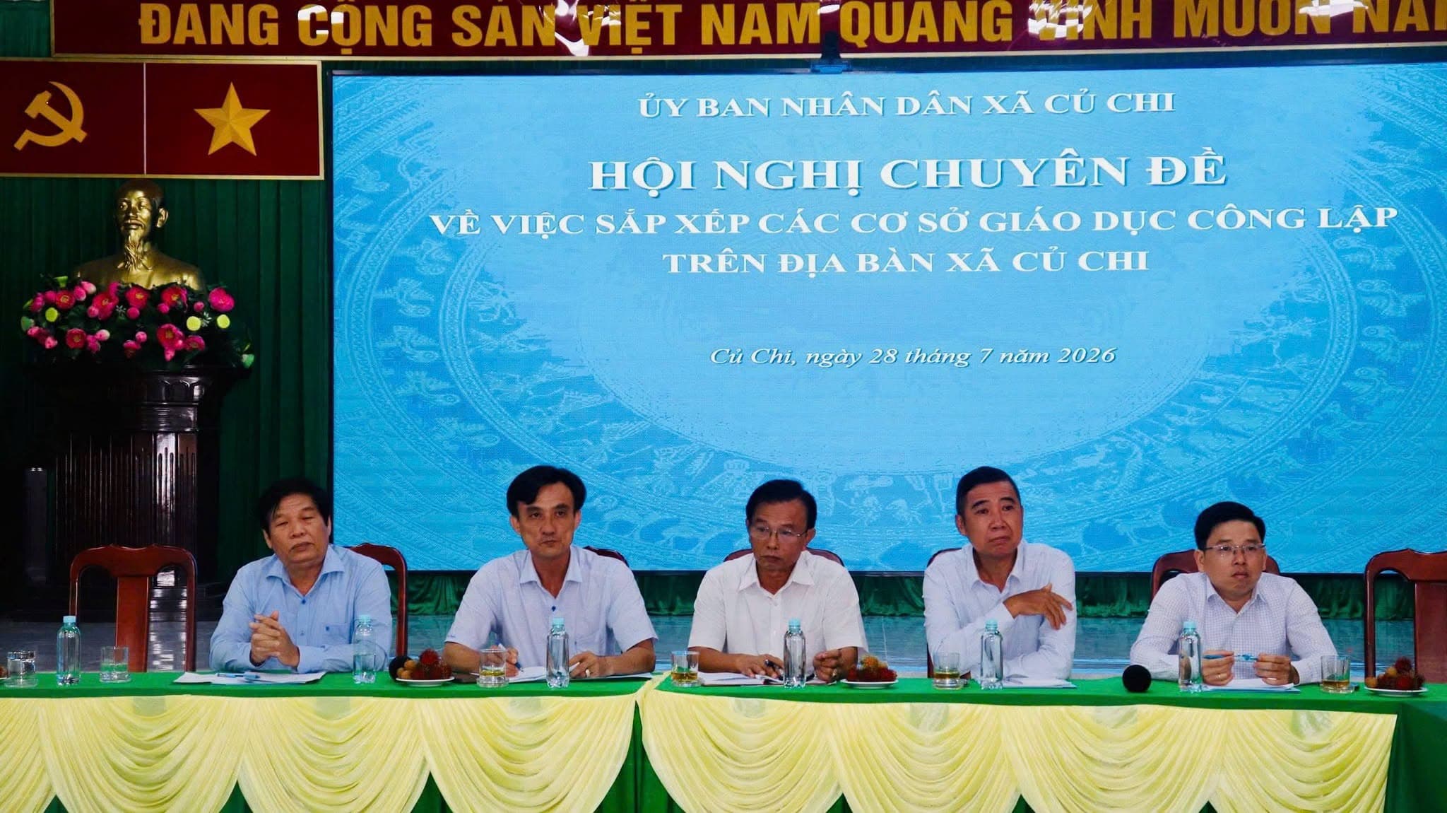XÃ CỦ CHI TỔ CHỨC HỘI NGHỊ CHUYÊN ĐỀ VỀ VIỆC SẮP XẾP CÁC CƠ SỞ GIÁO DỤC CÔNG LẬP