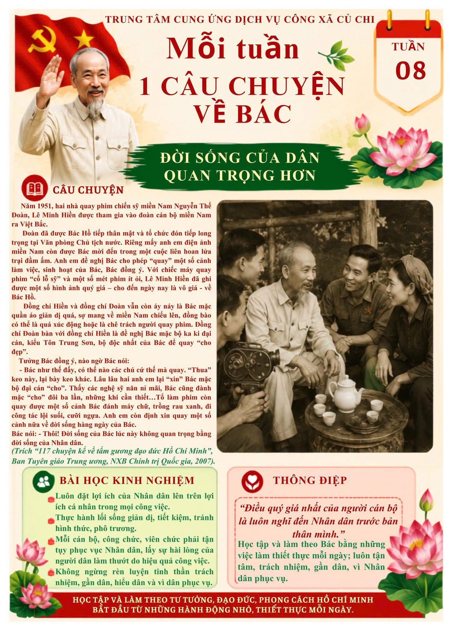 📖 MỖI TUẦN MỘT CÂU CHUYỆN VỀ BÁC – TUẦN 08